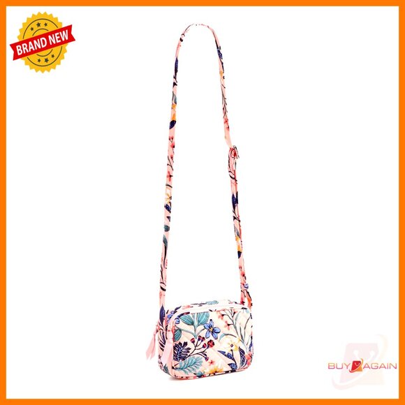 Cotton Mini Crossbody Purse with Adjustable Strap and RFID Protection